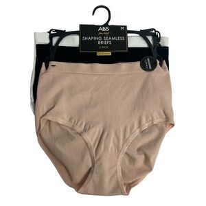 GLENN SCHWARTZ ABS Women's Shaping Briefs Pkg/3 Size Medium Multi Colors